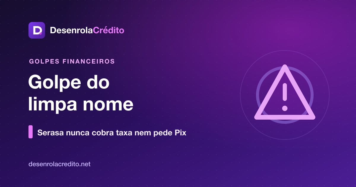 Ilustração editorial roxa sobre golpes de limpa nome e proteção do consumidor